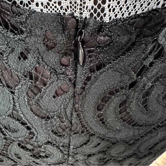 Francesca’s Black Lace Sleeveless Fit & Flare Dress Mini Dress Size Large - Picture 7 of 14